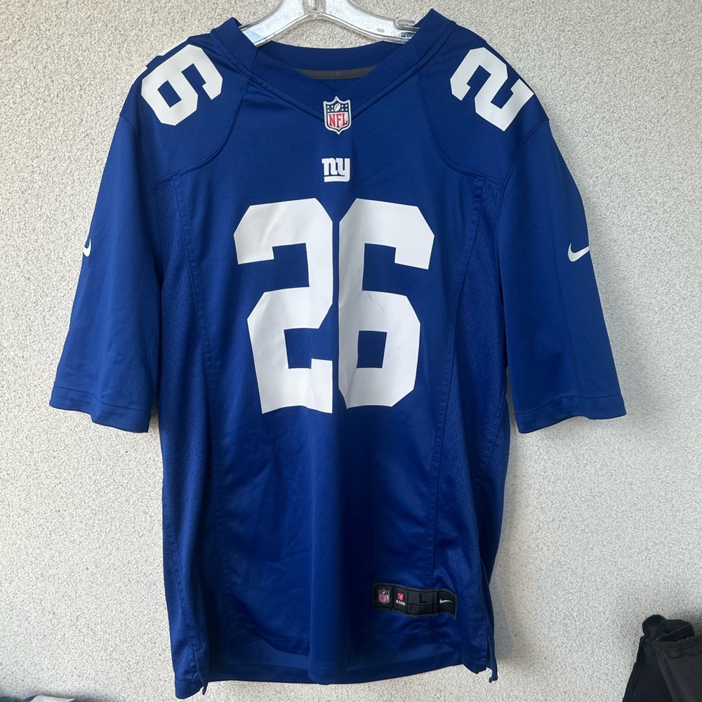 Giants Saquan Barkley #26 On The Field Jersey - Large